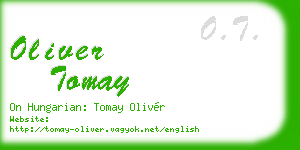 oliver tomay business card